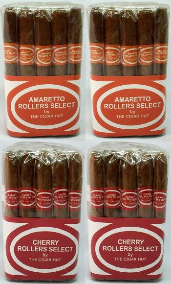 2 Amaretto & 2 Cherry Flavored Rollers Select Cigars